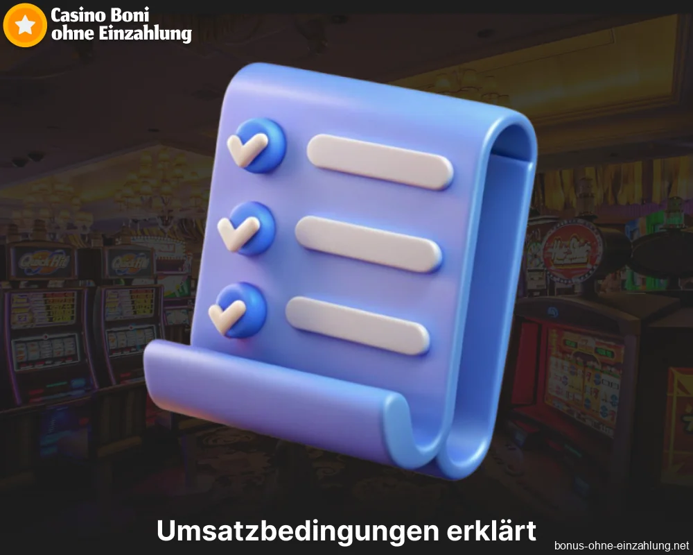 Umsatzbedingungen für Boni ohne Einzahlung in Deutschland