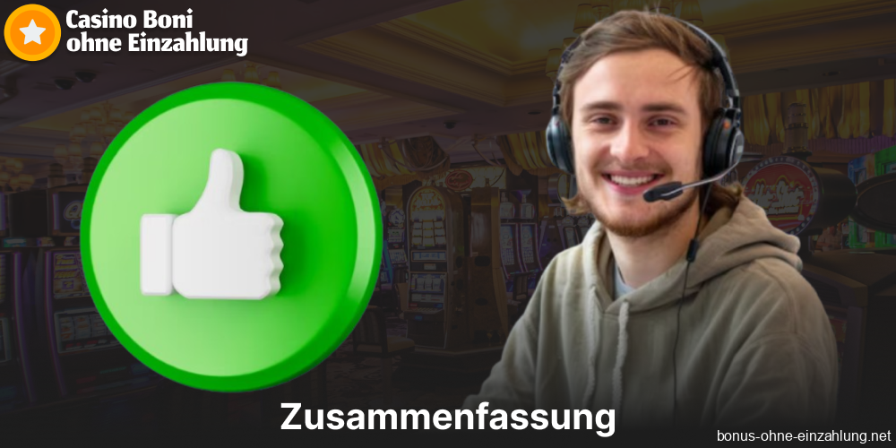 Zusammenfassung über deutsche Casinos, die Boni ohne Einzahlung anbieten
